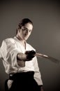 Aikido man with a katana(sword)