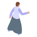 Aikido move icon isometric vector. Training session Royalty Free Stock Photo