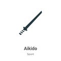 Aikido vector icon on white background. Flat vector aikido icon symbol sign from modern sport collection for mobile concept and