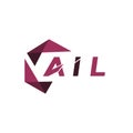 AIL creative minimalist letter logo. AIL unique vector initials alphabet letter logo design Royalty Free Stock Photo