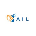 AIL credit repair accounting logo design on white background. AIL creative initials Growth graph letter logo concept. AIL business