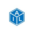 AIL letter logo design on black background. AIL creative initials letter logo concept. AIL letter design