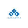 AIL letter logo design on WHITE background. AIL creative initials letter logo concept. AIL letter design Royalty Free Stock Photo