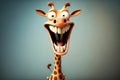 ail qualityThe Enchanting Giraffe: Super Happy Smile in Pixar Style