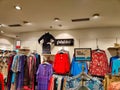 Aile of a Pantaloon, a multibrand store, showing the variety of brands and clothes