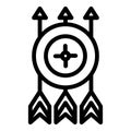 Aim arrow icon outline vector. Target dart Royalty Free Stock Photo