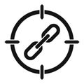 Aim backlink strategy icon, simple style