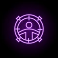 aim, client, focus icon. Elements of Professional SEO in neon style icons. Simple icon for websites, web design, mobile app, info