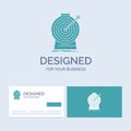 Aim, focus, goal, target, targeting Business Logo Glyph Icon Symbol for your business. Turquoise Business Cards with Brand logo