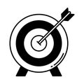 Aim Half Glyph Style vector icon which can easily modify or edit