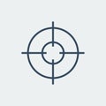 Aim icon. Target symbol. Crosshair. Vector illustration