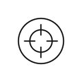 Aim icon Thin line art isolated Royalty Free Stock Photo