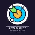 Aim pixel perfect RGB color icon for dark theme Royalty Free Stock Photo