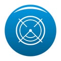 Aim radar icon blue vector Royalty Free Stock Photo