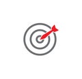 Aim related icon on background for graphic and web design. Creative illustration concept symbol for web or mobile app. Royalty Free Stock Photo