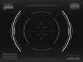 Aim system. Futuristic aiming concept. Modern crosshair. Sci-fi HUD interface. UI with infographic elements. Spaceship Royalty Free Stock Photo
