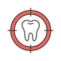 Aim on tooth color icon