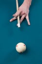 Aiming cue ball -vertical Royalty Free Stock Photo