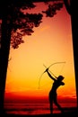 Aiming at goal archer Royalty Free Stock Photo