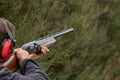 Aiming Shotgun For Skeet Shooting