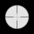 Aiming for target on rifle black background. Sight view of sniper vector illustration. Optical crosshair zoom symbol Royalty Free Stock Photo