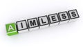 Aimless word block on white Royalty Free Stock Photo