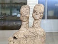 Ain Ghazal statues are the oldest statues ever made by a human being, made between 6000 and 8000 B.C.,Jordan Archaeological Museum Royalty Free Stock Photo