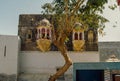 Aina mahal type bay window at Mata No Madh Ashapura Temple Lakhpat Kutch Gujarat Royalty Free Stock Photo