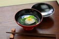 Greenling soup, ainame-wan, japanese kaiseki cuisine Royalty Free Stock Photo