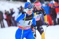 Aino-Kaisa Saarinen - ski sprint skier Royalty Free Stock Photo