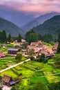 Ainokura, Toyama, Japan in the remote Gokayama Region Royalty Free Stock Photo