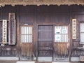 Ainokura village, Japan - April 15, 2018 : Japan House and Window Wooden frame