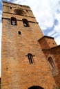 Ainsa medieval romanesque village church Spain Royalty Free Stock Photo