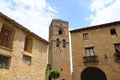 Ainsa medieval romanesque village church Spain Royalty Free Stock Photo