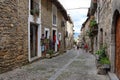 Ainsa medieval village of the Pyrenees with beautiful stone houses, Huesca, Spain Royalty Free Stock Photo