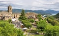 Ainsa medieval village of the Pyrenees with beautiful stone houses, Huesca, Spain Royalty Free Stock Photo