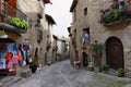 Ainsa medieval village of the Pyrenees with beautiful stone houses, Huesca, Spain Royalty Free Stock Photo