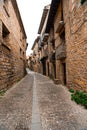 Ainsa town in the Pyrenees. Sobrarbe region Royalty Free Stock Photo