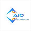 AIO abstract technology logo design on white background. AIO creative initials Royalty Free Stock Photo