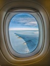 Aiplane windows view wing aircraft, airline, airplane, aviation skyline transportation