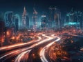 AIpowered city with selfdriving cars