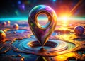 AIPowered Global Navigation Exploring a Surreal 3D World Map with Interactive Pointer