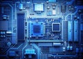 AIPowered Visualization of a Complex Circuit Board and NAS System Detailed Blueprints for Engineering Design and