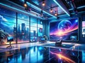AIPowered Visuals A Futuristic Studio Unveils Stunning Imagery Generated by Advanced Image Generation Software in a