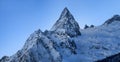 Aiquille - snow-covered peak Royalty Free Stock Photo