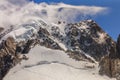 Aiquille  Verte 4121 m. Mont Blanc, France Royalty Free Stock Photo