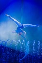 Air acrobat in the circus Royalty Free Stock Photo