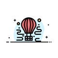 Air, Airdrop, tour, travel, balloon  Business Flat Line Filled Icon Vector Banner Template Royalty Free Stock Photo