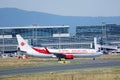 Air Algerie plane taxiing on runway Royalty Free Stock Photo