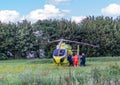 Air Ambulance Loading in field